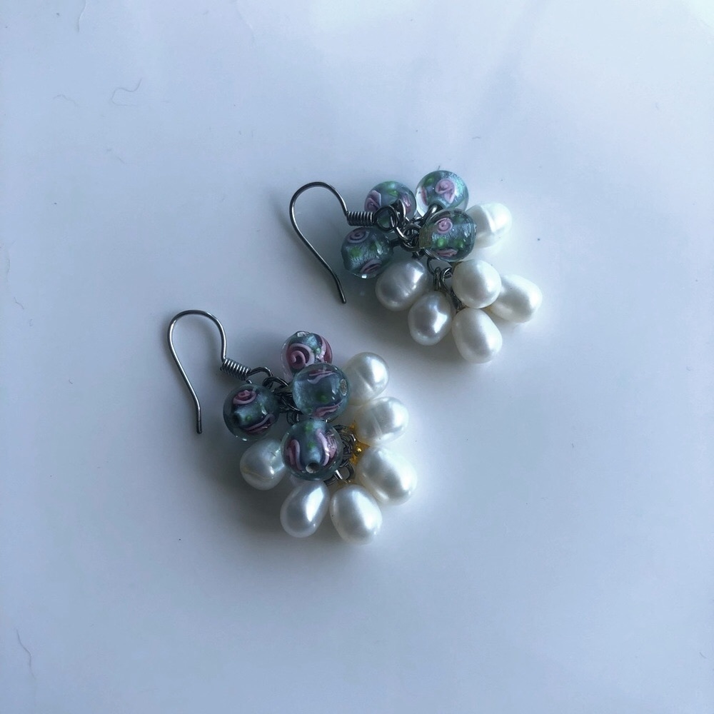 5 for $50 Glass Pearl Earrings